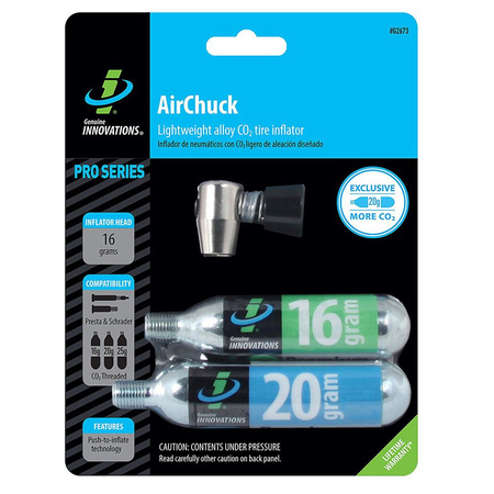 Pompka rowerowa CO2 Genuine Innovations AirChuck Elite + 2 naboje