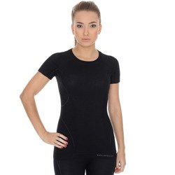 Koszulka damska Brubeck ACTIVE WOOL z krótkim rękawem Bielizna termoaktywna Wełna Merino