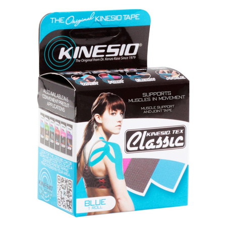 Kinesio Tex Classic Taśma do kinesiotapingu rolka 5cm x 4m niebieska