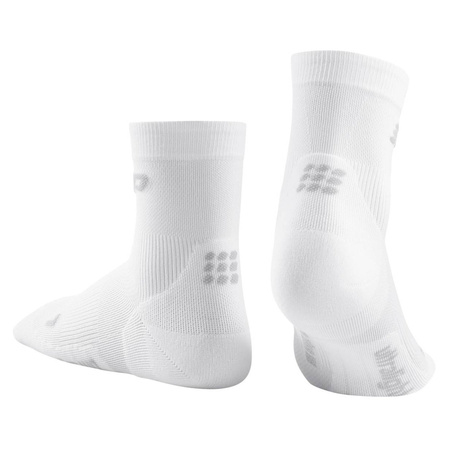 Damskie krótkie skarpetki kompresyjne CEP Dynamic+ Ultralight biało szare
