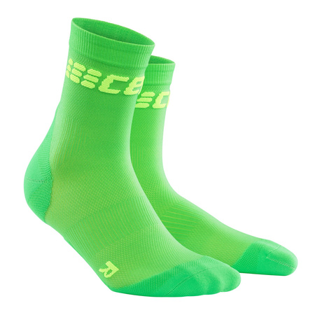 Męskie krótkie skarpetki kompresyjne CEP Dynamic+ Ultralight zielone