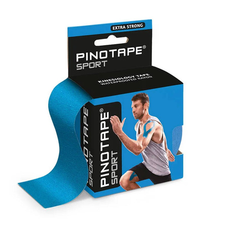 Pino Tape Pro Sport Taśma do kinesiotapingu dla sportowców Rolka 5cm x 5m niebieska