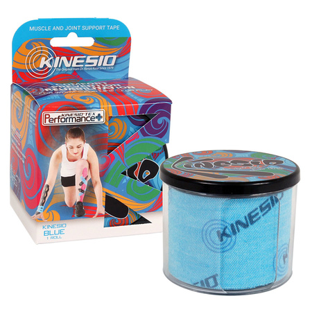 Kinesio Tex Performance + Taśma do kinesiotapingu rolka 5cm x 5m niebieska
