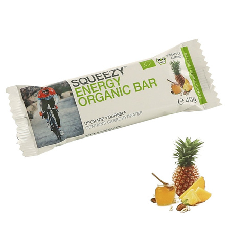 SQUEEZY ENERGY ORGANIC BAR Organiczny Baton Energetyczny 40 g Ananas/Migdał