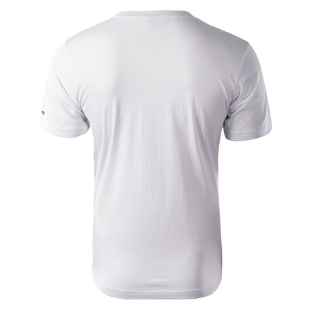 Męska koszulka HI-TEC RENON T-shirt biała bawełniana