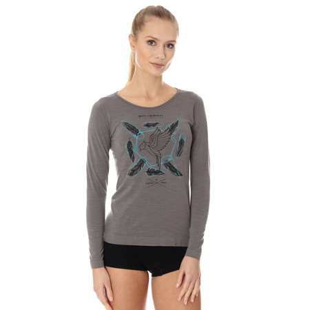 Koszulka damska z długim rękawem Brubeck OUTDOOR WOOL PRO Wełna MERINO