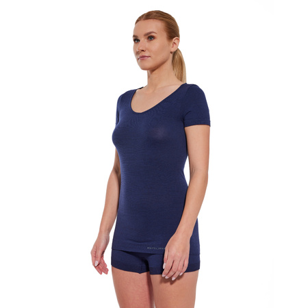 Koszulka damska z krótkim rękawem BRUBECK COMFORT MERINO Bielizna termoaktywna Wełna Merynosa