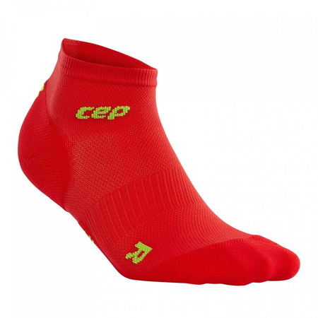 Męskie niskie skarpetki kompresyjne CEP Dynamic+ Ultralight LOW-CUT Czerwone
