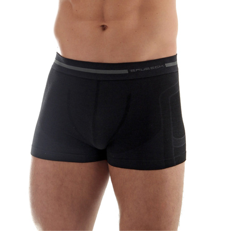 Bokserki męskie BRUBECK COMFORT WOOL Majtki termoaktywne WEŁNA MERINO Plus Size