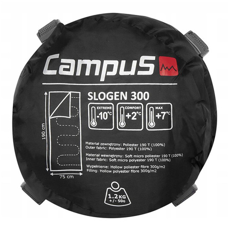 Śpiwór CAMPUS SLOGEN 300 Kołdra Prawo i lewostronny
