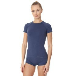 Koszulka damska Brubeck ACTIVE WOOL z krótkim rękawem Bielizna termoaktywna Wełna Merino