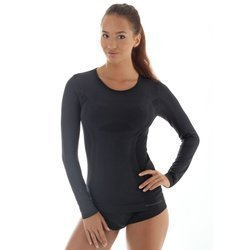 Koszulka damska z długim rękawem BRUBECK COMFORT WOOL Bielizna termoaktywna WEŁNA MERINO