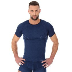 Koszulka męska Brubeck ACTIVE WOOL z krótkim rękawem Bielizna termoaktywna Wełna Merino