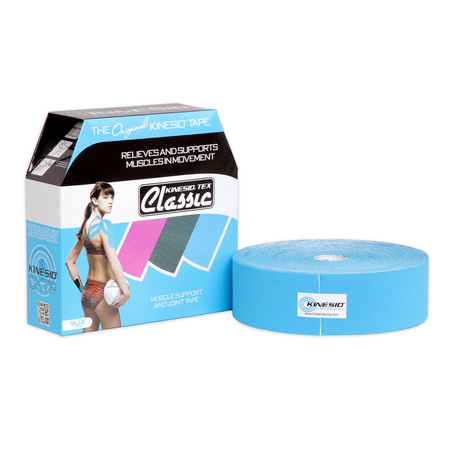 Kinesio Tex Classic Taśma do kinesiotapingu rolka 5cm x 31,5m niebieska