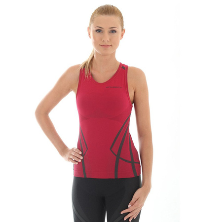 Koszulka damska Brubeck FITNESS na ramiączkach Termoaktywna bokserka