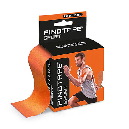 Pino Tape Pro Sport Taśma do kinesiotapingu dla sportowców Rolka 5cm x 5m pomarańczowa