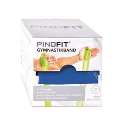 Taśma PINOFIT Gymnastikand Guma do ćwiczeń Niebieska - bardzo mocna Rolka 45 m / 14 cm