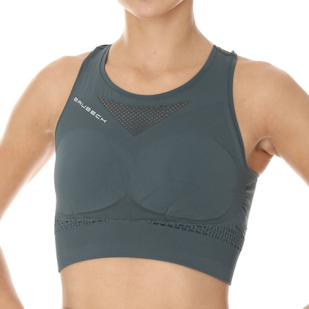 Damski Crop Top Brubeck GYM FITNESS treningowy termoaktywny 