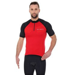 Koszulka rowerowa Brubeck z krótkim rękawem Termoaktywna na zamek UNISEX