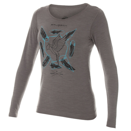 Koszulka damska z długim rękawem Brubeck OUTDOOR WOOL PRO Wełna MERINO