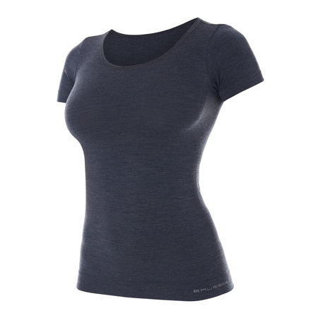 Koszulka damska z krótkim rękawem BRUBECK COMFORT WOOL Bielizna termoaktywna WEŁNA MERINO