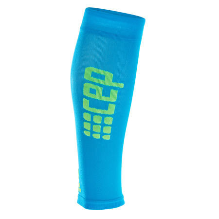 Damskie opaski kompresyjne łydki CEP ultralekkie nogawki jasno niebieskie