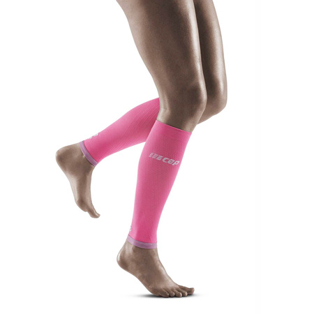 Damskie opaski kompresyjne łydki CEP ultralekkie nogawki różowe