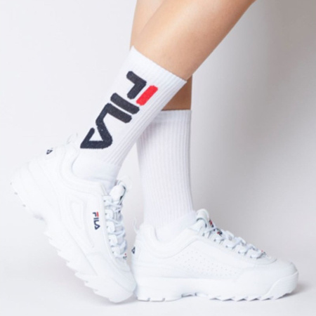 Klasyczne białe skarpetki FILA TENNIS SOCKS URBAN COLLECTION 2 Pary