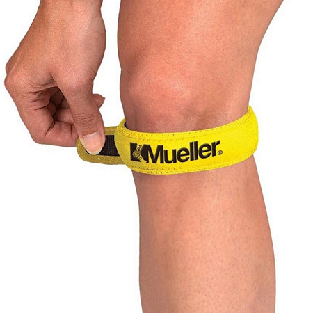 Opaska na kolano Mueller podrzepkowa dla skoczków żółta