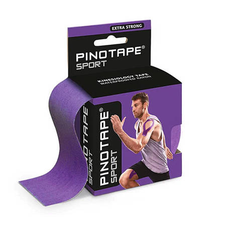 Pino Tape Pro Sport Taśma do kinesiotapingu dla sportowców Rolka 5cm x 5m fioletowa