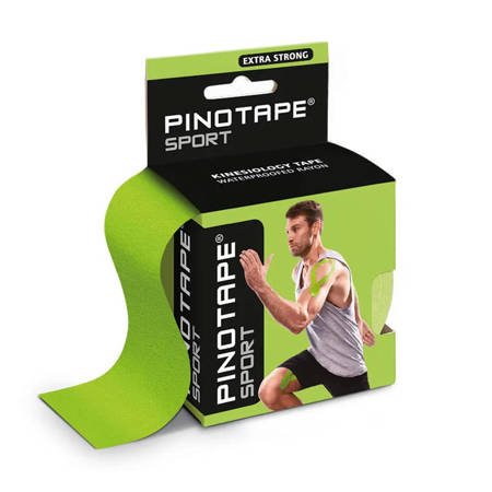 Pino Tape Pro Sport Taśma do kinesiotapingu dla sportowców Rolka 5cm x 5m limonkowa