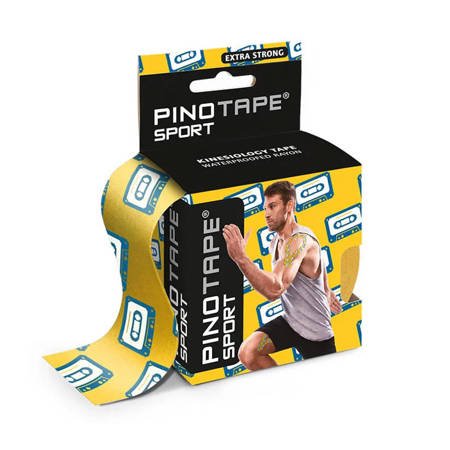 Pino Tape Pro Sport Taśma do kinesiotapingu dla sportowców Rolka 5cm x 5m żółte kasety